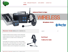 Tablet Screenshot of productionwireless.com